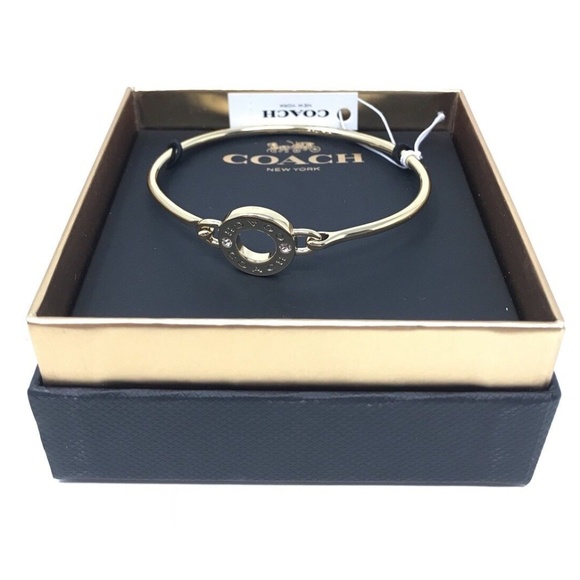 Coach Jewelry - Coach F21620 Open Circle Bangle Gold Bracelet